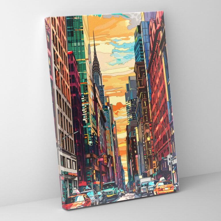 Popart Style Cityscape Wall Art - Popart, Wall Art, Wall Decoration, Canvas Wall Art