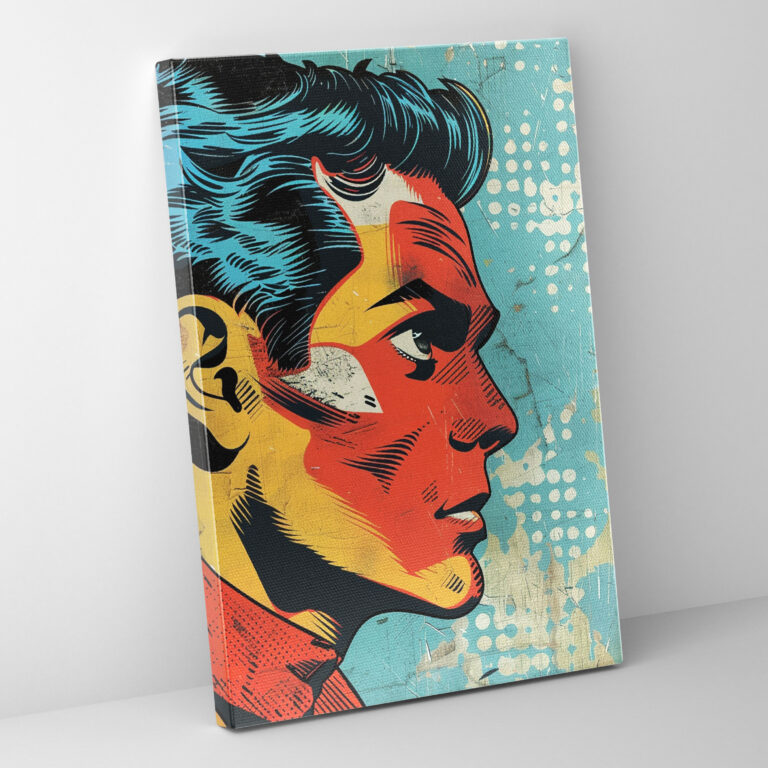 Popart Style Retro Comic Characters Wall Decoration - Popart, Wall Decoration, Canvas Wall Art, Popart Style