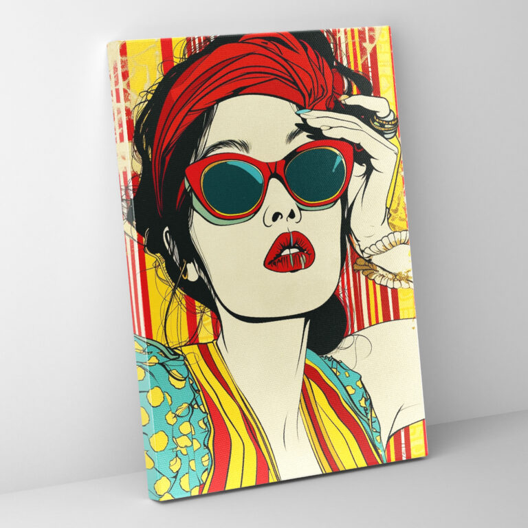 Popart Style Retro Fashion Canvas Print - Popart, Canvas, Canvas Print, Home Decoration