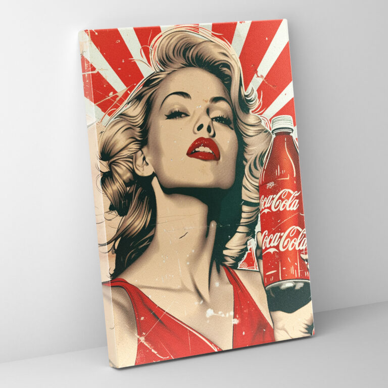 Vintage Popart Style Canvas Print - Popart, Popart Style, Canvas Wall Art, Canvas