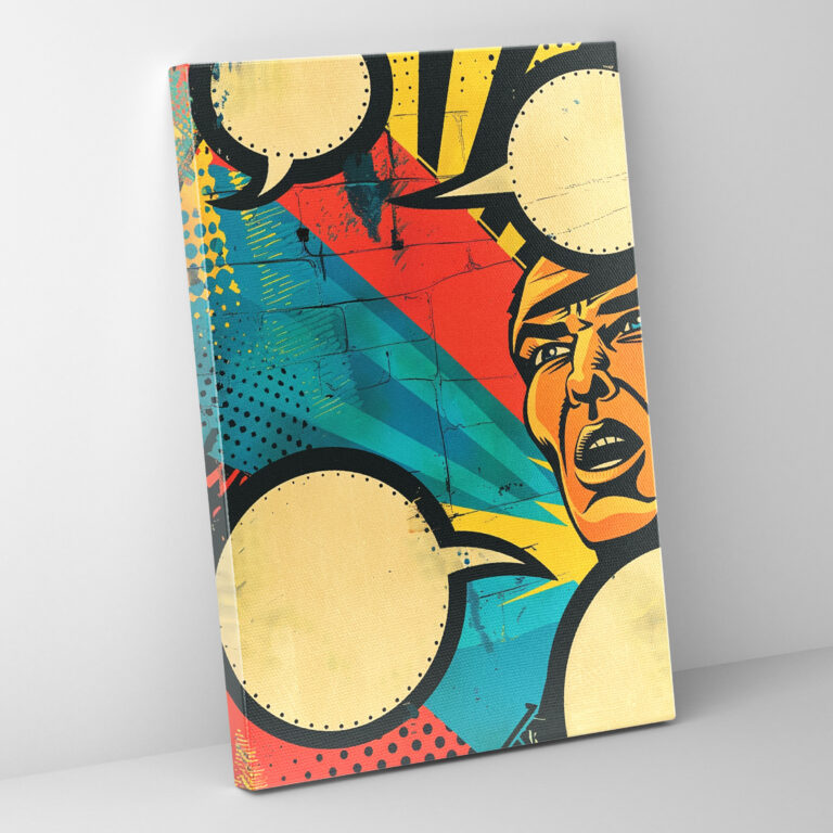Retro Popart Style Wall Decoration - Popart, Popart Style, Wall Decoration, Canvas Wall Art