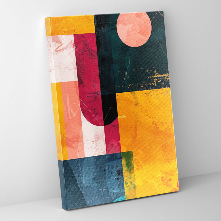Colorful Abstract Shapes Popart Style Canvas Print - Popart, Wall Art, Canvas, Canvas Print