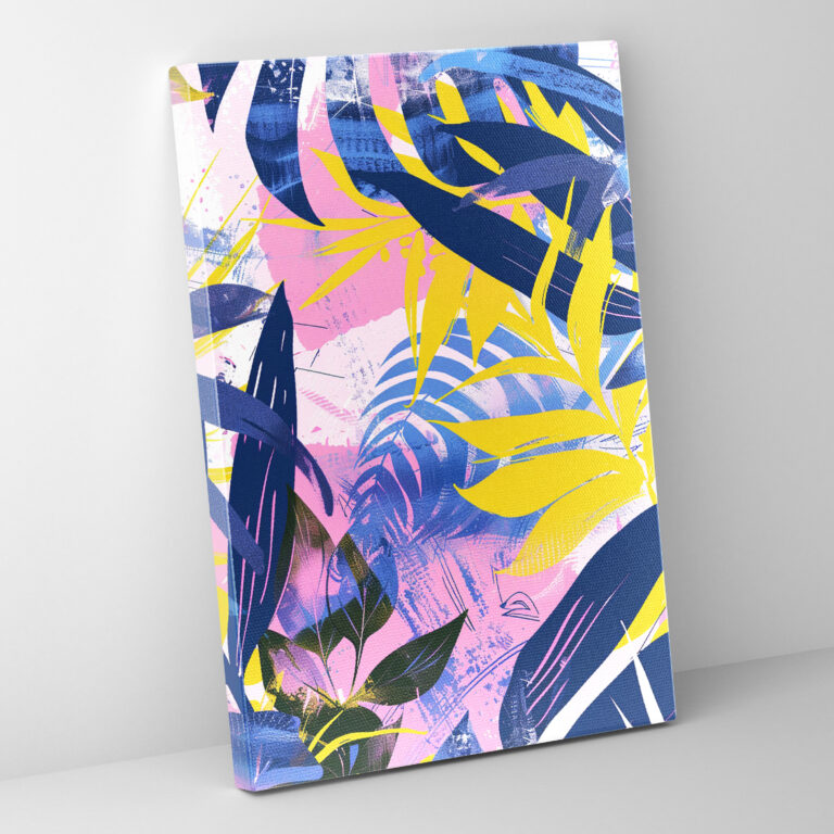Abstract Floral Popart Style Canvas Print - Popart, Wall Art, Canvas Print, Canvas Wall Art