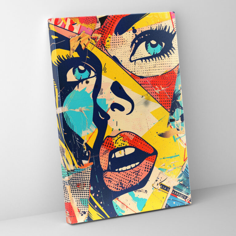 Popart Style Wall Decoration - Popart, Canvas Wall Art, Canvas, Comic Book Panels