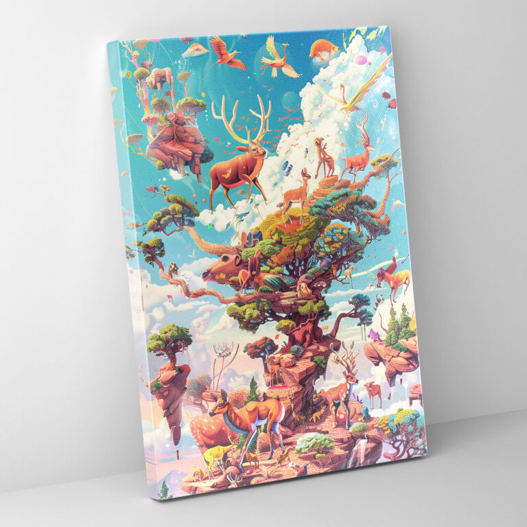 Popart Style Canvas Print - Popart, Whimsical Illustrations, Home Decoration, Surreal Elements