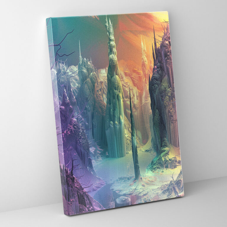 Popart Style Fantasy Landscape Wall Decoration: Surreal Canvas Print - Popart, Canvas Print, Popart Style, Fantasy Landscape