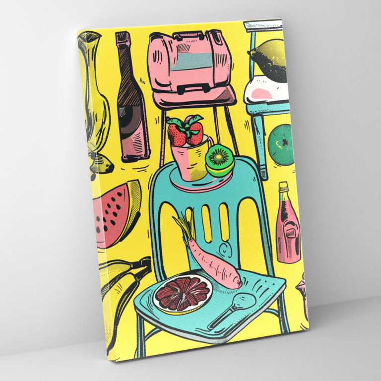 Popart Style Wall Art - Popart, Wall Decoration, Whimsical Illustration, Wall Art