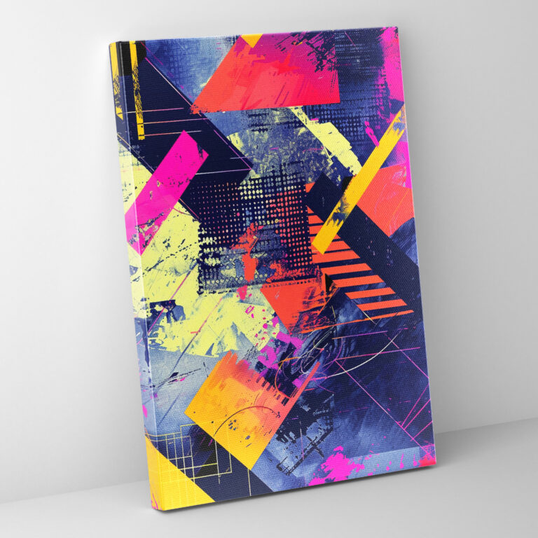 Popart Style Geometric Shapes Wall Art - Popart, Geometric Shapes, Wall Art, Home Decoration