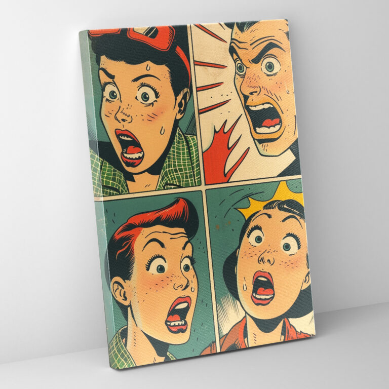 Popart Style Comic Strip Canvas Print - Popart, Comic Strip, Popart Style, Canvas Print