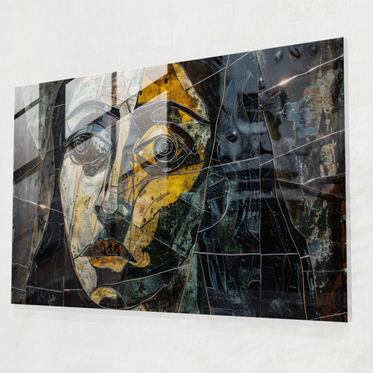 Pablo Picasso Glass Wall Art - Cubist Woman Portrait - Pablo Picasso, Glass Wall Art, Pablo Picasso, Cubist Portrait