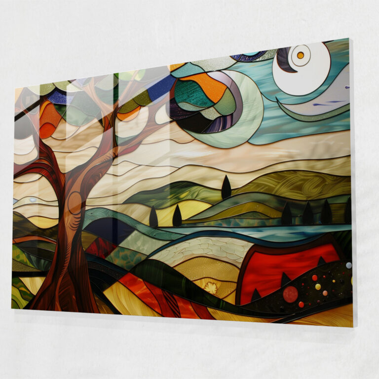 Pablo Picasso Glass Art - Surreal Landscape - Pablo Picasso, Glass Print, Pablo Picasso, Surreal Landscape