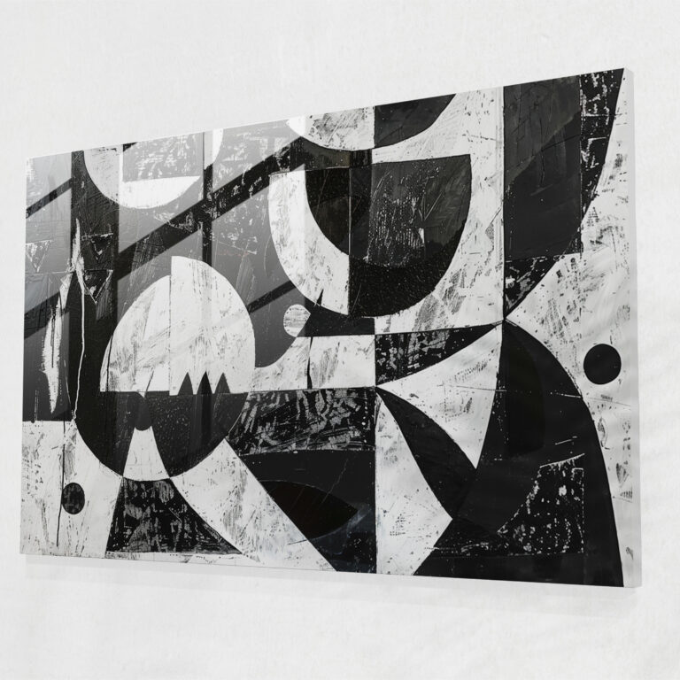 Pablo Picasso Home Decoration - Abstract Monochrome - Pablo Picasso, Abstract Monochrome, Home Decoration, Glass Print