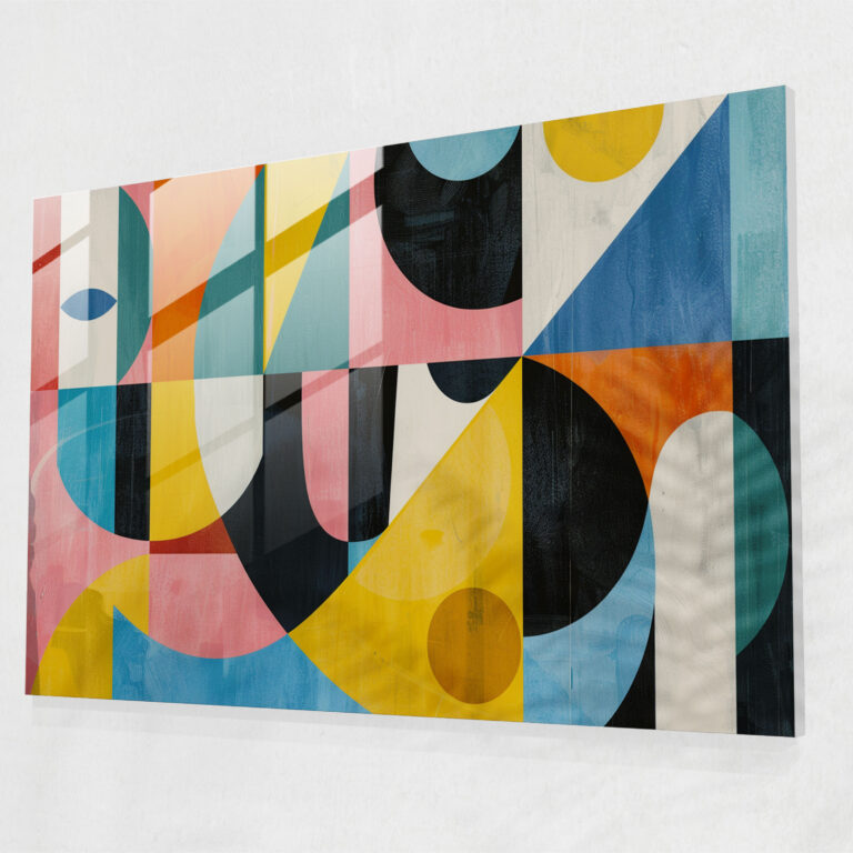 Pablo Picasso Glass Print - Geometric Shapes - Pablo Picasso, Modern Art, Pablo Picasso, Home Decoration
