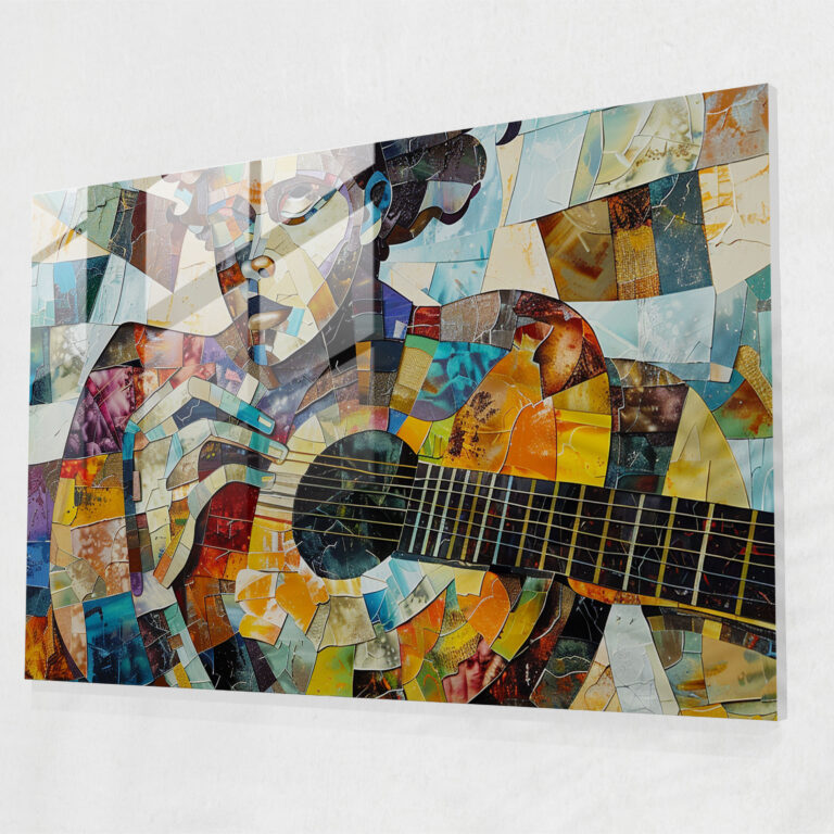 Pablo Picasso Glass Wall Art - Musician Portrait - Pablo Picasso, Glass Wall Art, Expressionism, Pablo Picasso