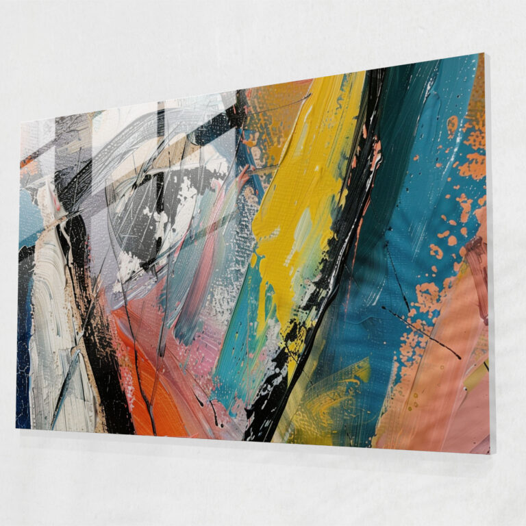 Pablo Picasso Home Decoration - Colorful Abstract Painting - Pablo Picasso, Pablo Picasso, Home Decoration, Glass Print
