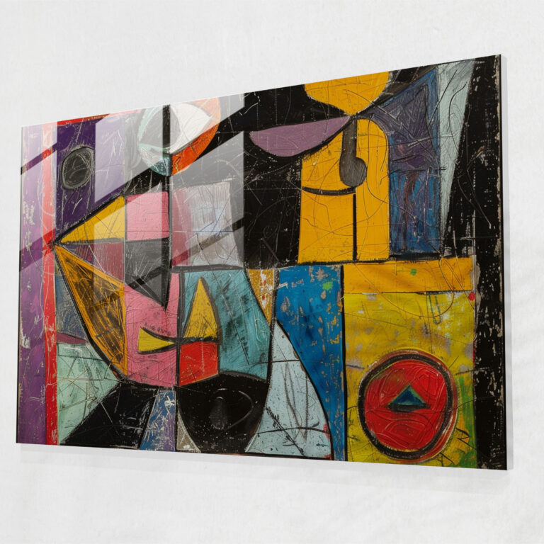 Pablo Picasso Glass Wall Art - Pablo Picasso, Glass Wall Art, Pablo Picasso, Vibrant Colors
