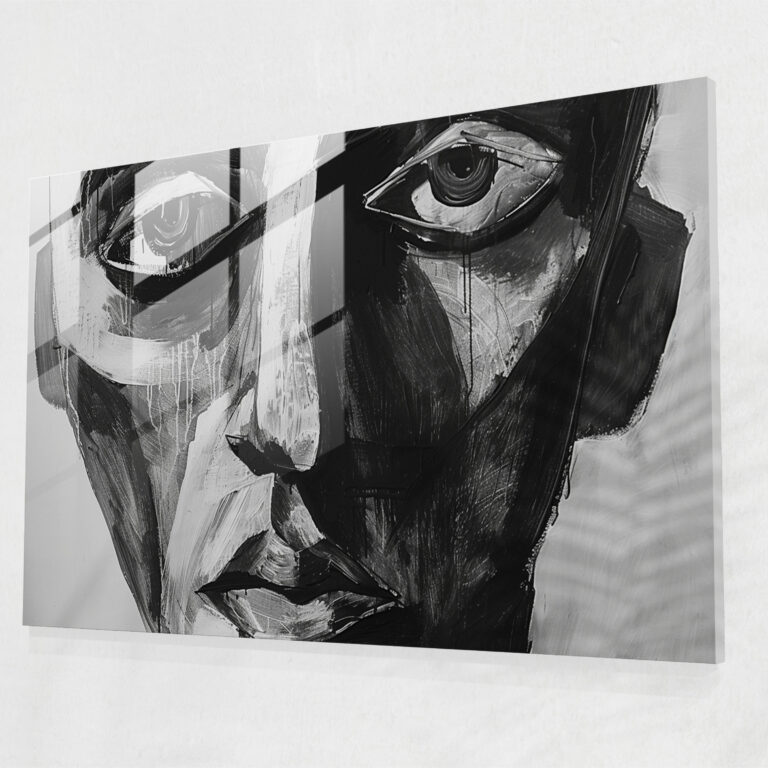 Pablo Picasso Modern Art Glass Print - Pablo Picasso, Exaggerated Features, Glass Print, Modern Art