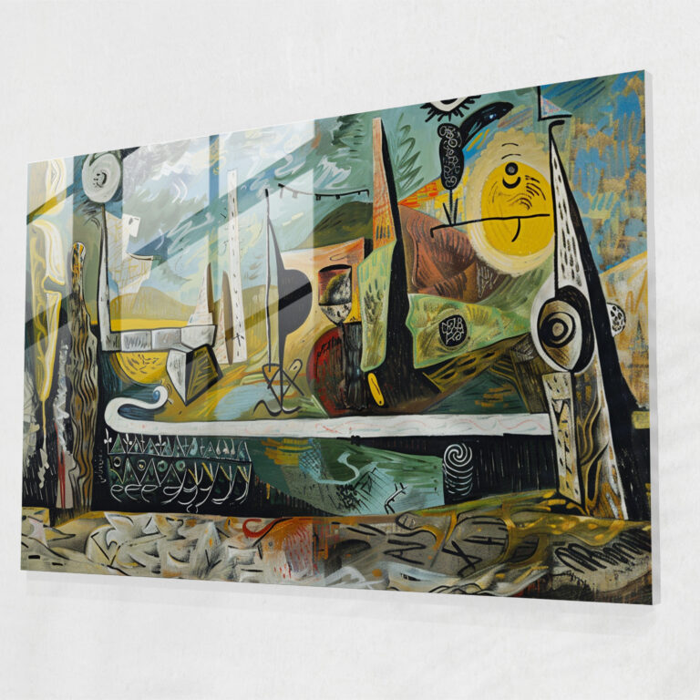 Pablo Picasso Surrealistic Glass Print - Pablo Picasso, Modern Art, Wall Decoration, Glass Art