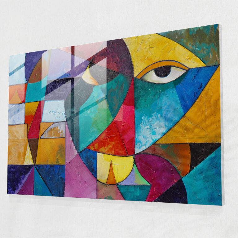 Geometric Glass Wall Art By Pablo Picasso - Pablo Picasso, Modern Art, Wall Decoration, Glass Wall Art