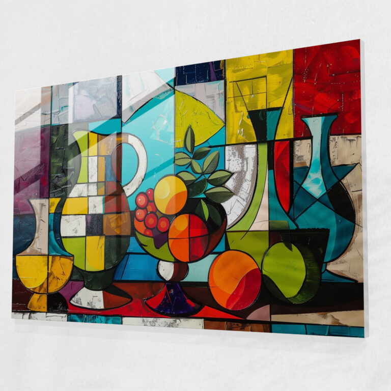Colorful Glass Print Home Decoration Inspired By Pablo Picasso - Pablo Picasso, Pablo Picasso, Home Decoration, Glass Print