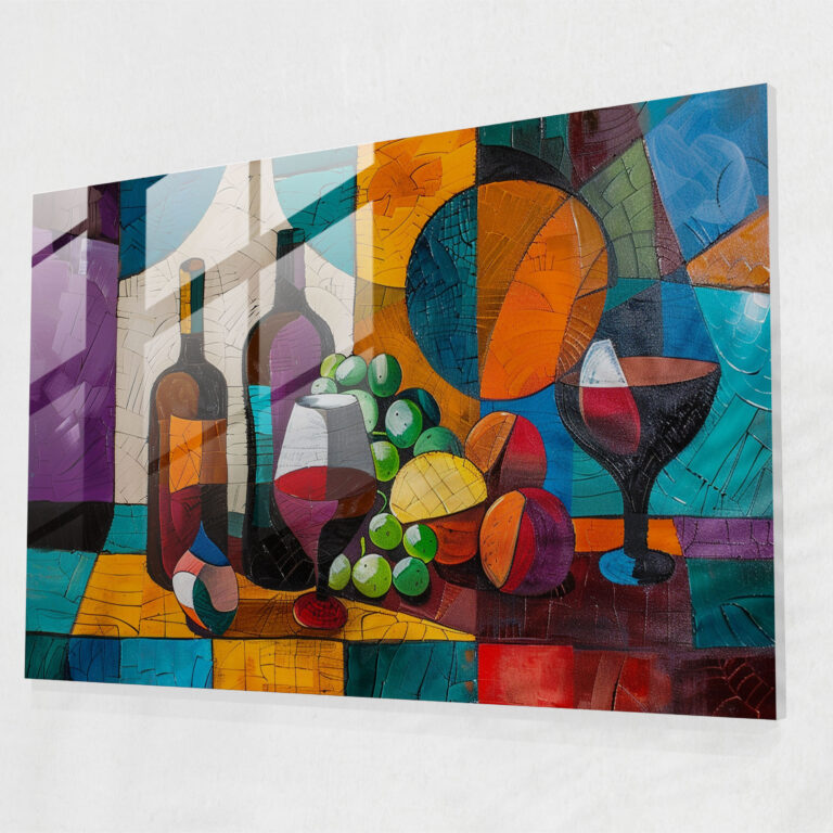 Cubist Glass Art Print Home Decoration By Pablo Picasso - Pablo Picasso, Home Decoration, Glass Art, Modern Art