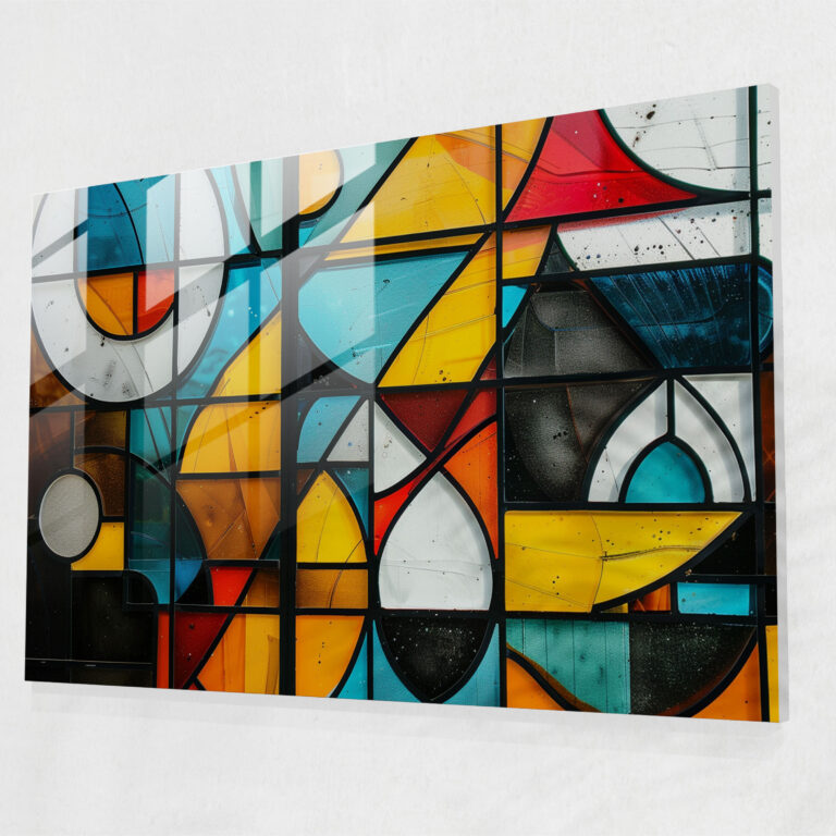 Pablo Picasso Glass Wall Art - Abstract Geometric Shapes - Pablo Picasso, Geometric Shapes, Glass Wall Art, Wall Decoration