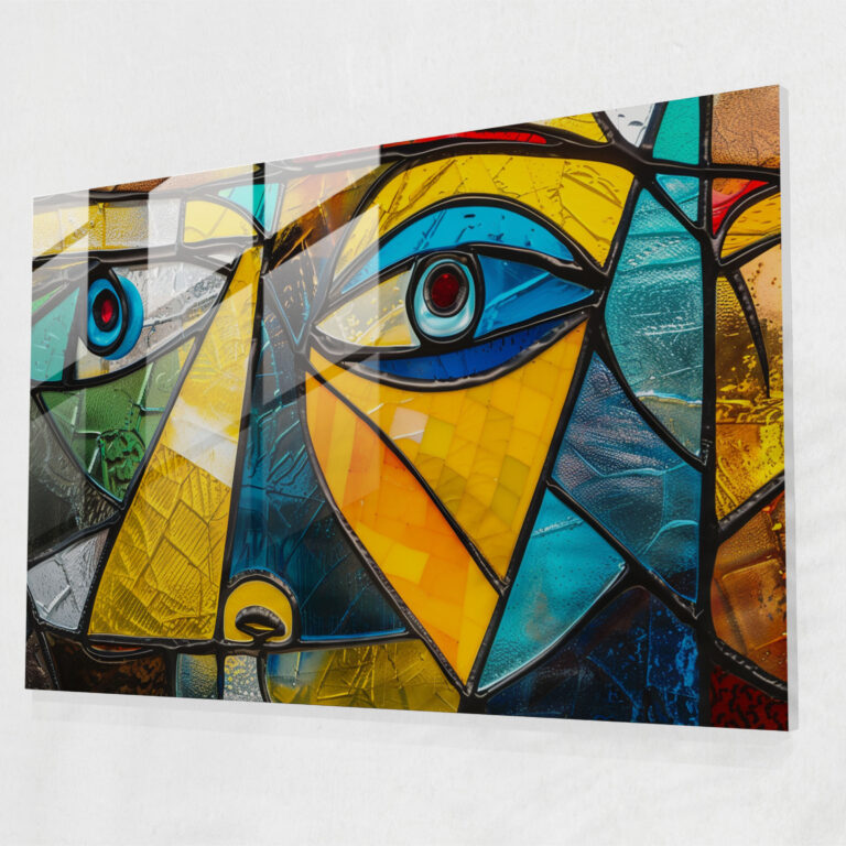Pablo Picasso Vibrant Cubist Glass Wall Art - Pablo Picasso, Glass Print, Modern Art, Wall Decoration