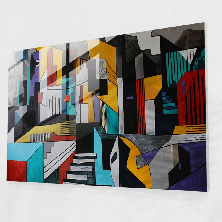 Pablo Picasso Cityscape Home Decoration - Pablo Picasso, Wall Decoration, Glass Art, Home Decoration