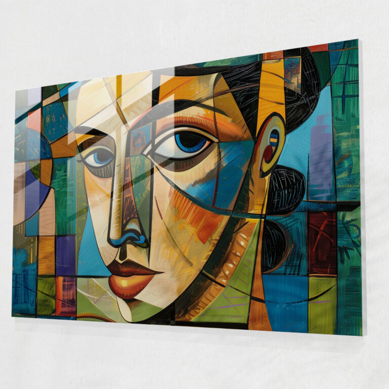 Pablo Picasso Glass Wall Art - Cubist Woman Portrait - Pablo Picasso, Pablo Picasso, Wall Decoration, Glass Art