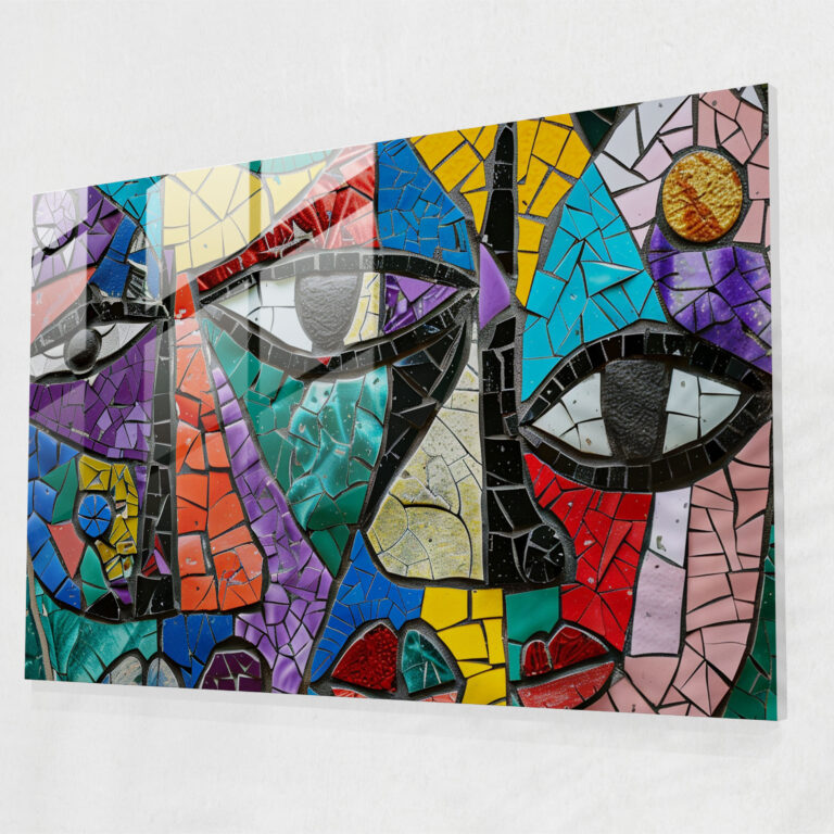 Pablo Picasso Glass Wall Art - Vibrant Mosaic - Pablo Picasso, Mosaic Art, Glass Wall Art, Pablo Picasso