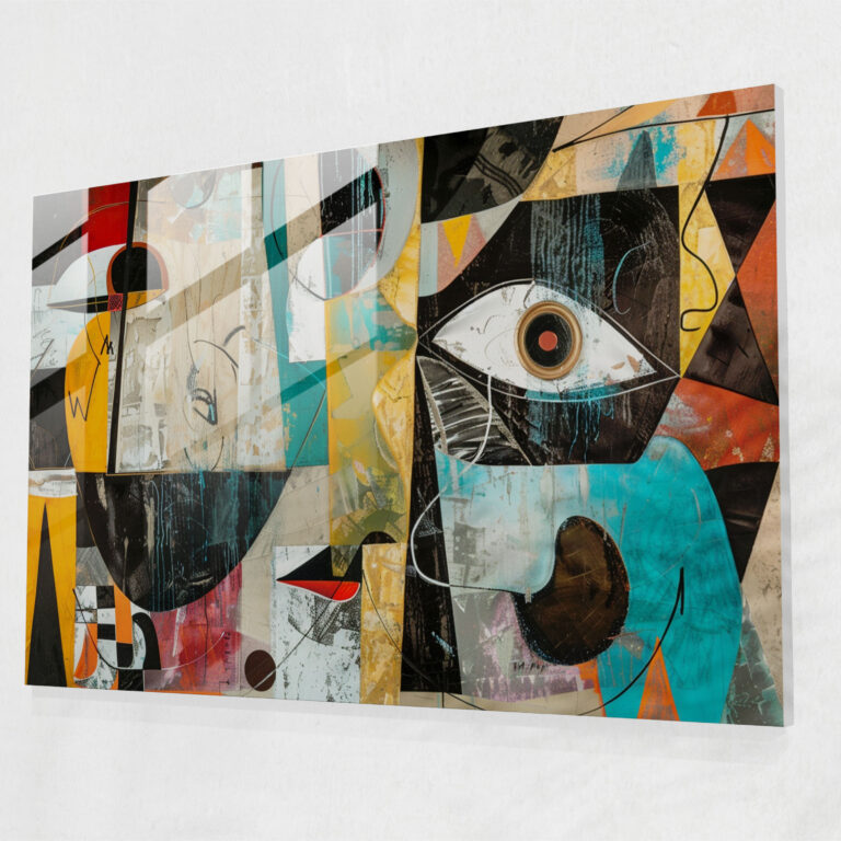 Pablo Picasso Home Decoration - Abstract Collage - Pablo Picasso, Abstract Art, Glass Print, Pablo Picasso