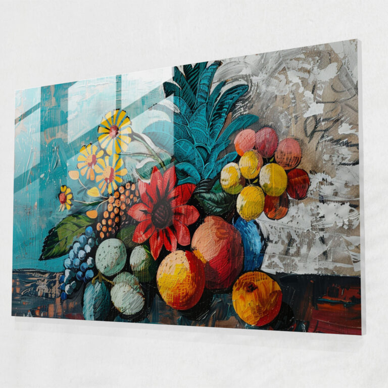 Pablo Picasso Home Decoration - Colorful Still Life - Pablo Picasso, Home Decoration, Glass Print, Wall Decoration