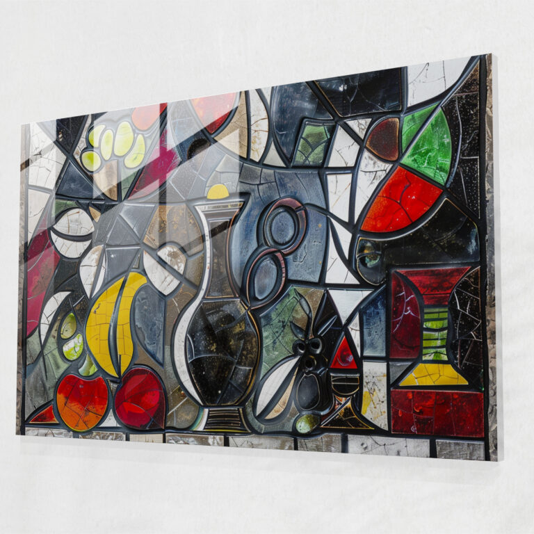 Pablo Picasso Glass Art - Abstract Still Life - Pablo Picasso, Pablo Picasso, Wall Decoration, Glass Art