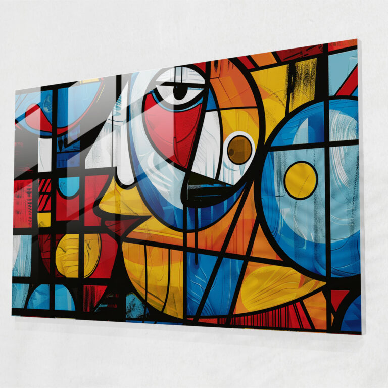 Pablo Picasso Glass Print Home Decoration - Pablo Picasso, Pablo Picasso, Abstract Art, Glass Print