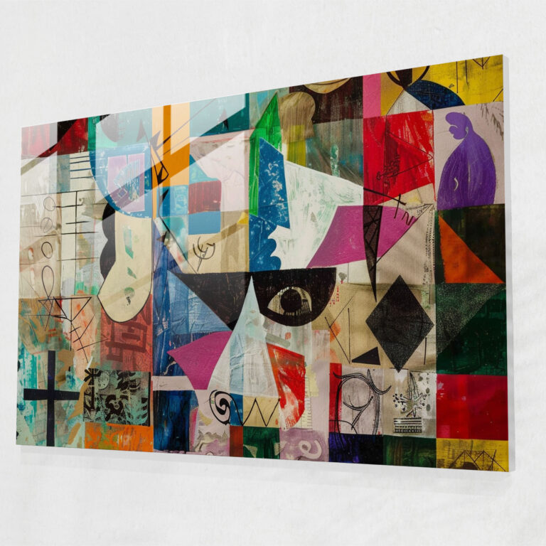 Pablo Picasso Glass Print Home Decoration - Pablo Picasso, Collage, Home Decoration, Glass Print