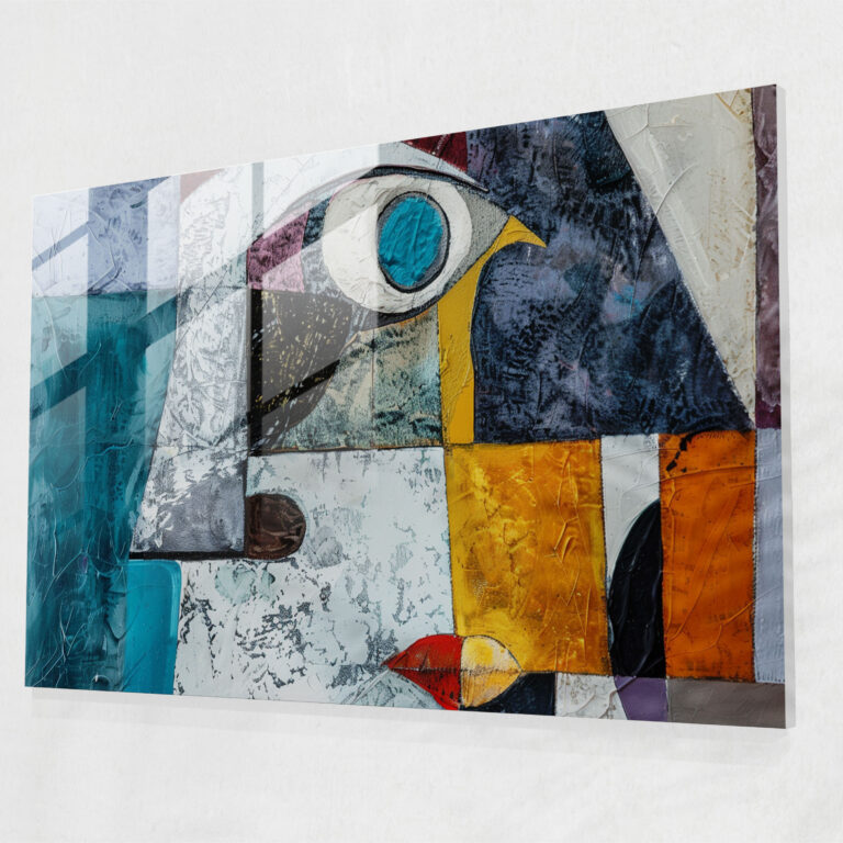 Pablo Picasso Glass Print - Abstract Composition - Pablo Picasso, Home Decoration, Modern Art, Glass Print