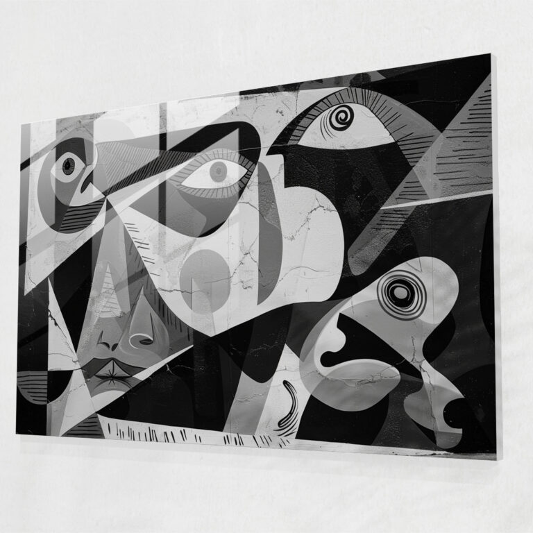 Pablo Picasso Glass Wall Art - Geometric Shapes - Pablo Picasso, Geometric Shapes, Pablo Picasso, Glass Wall Art