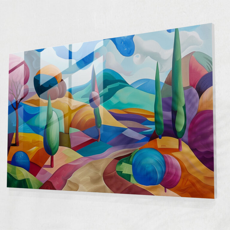 Pablo Picasso Glass Art - Surreal Landscape - Pablo Picasso, Home Decoration, Glass Art, Wall Decoration