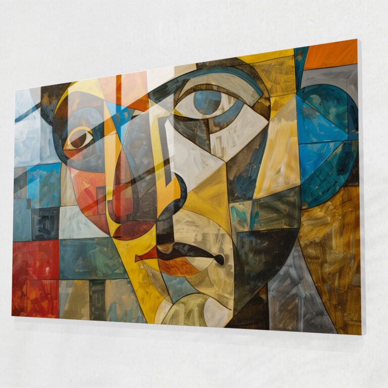 Pablo Picasso Home Decoration - Cubist Portrait - Pablo Picasso, Wall Decoration, Glass Art, Glass Print
