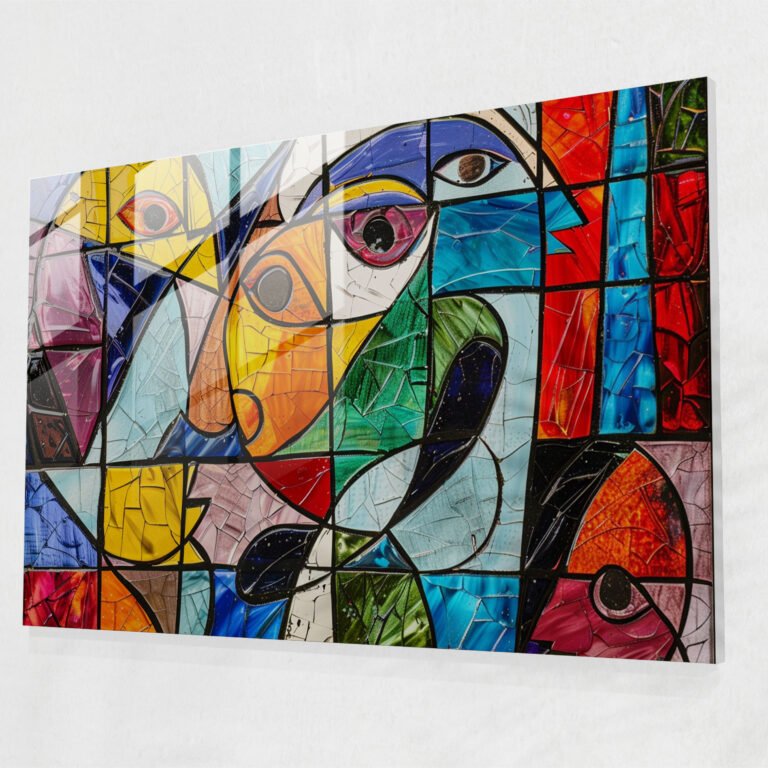 Pablo Picasso Glass Print - Abstract Composition - Pablo Picasso, Glass Art, Wall Decoration, Modern Art