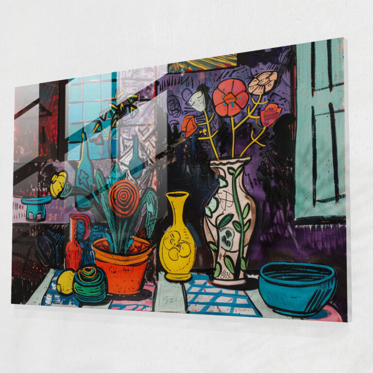 Pablo Picasso Still Life Glass Decoration - Pablo Picasso, Home Decoration, Still Life Composition, Glass Art