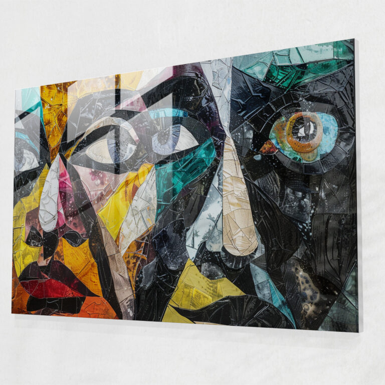 Pablo Picasso Expressionist Glass Wall Art - Pablo Picasso, Wall Decoration, Emotive Brushstrokes, Dynamic Art