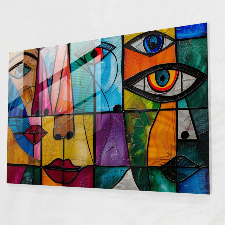 Pablo Picasso Abstract Glass Print - Pablo Picasso, Glass Art, Home Decoration, Pablo Picasso
