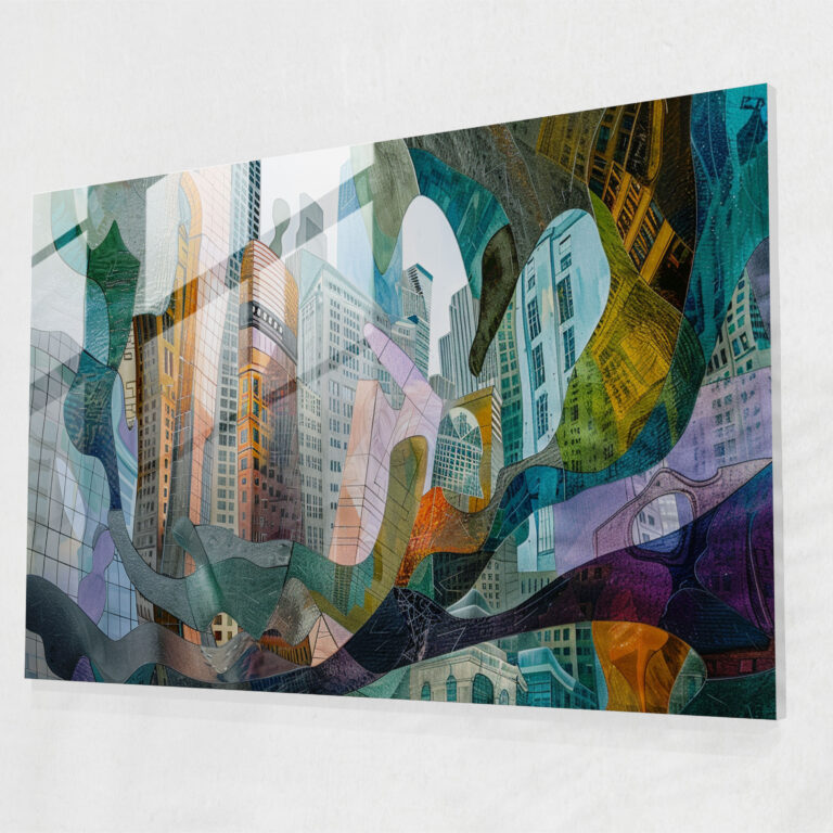 Pablo Picasso Cityscape Glass Wall Art - Pablo Picasso, Wall Decoration, Glass Wall Art, Glass Art