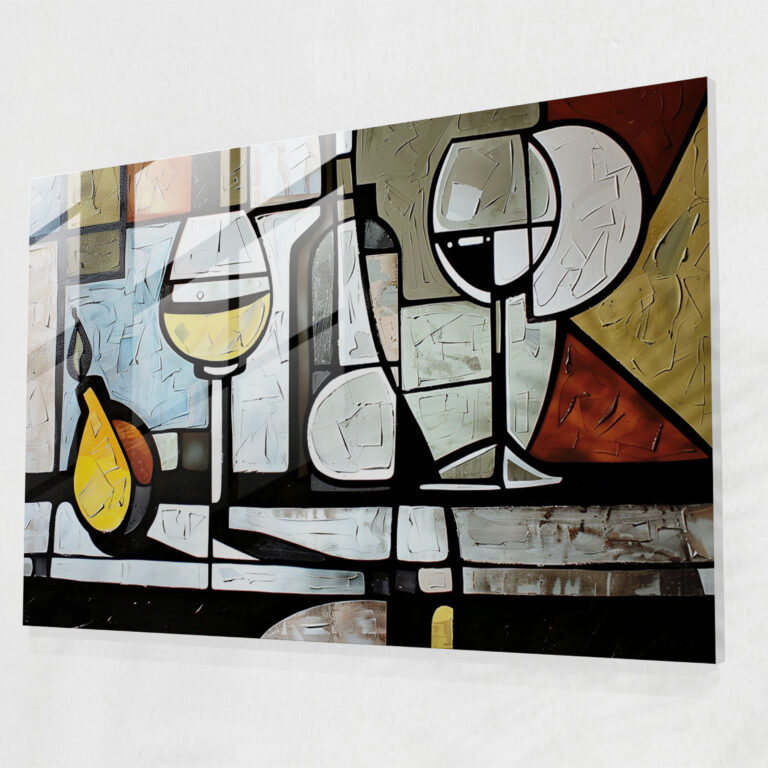Pablo Picasso Cubist Glass Print - Pablo Picasso, Home Decoration, Glass Print, Wall Decoration
