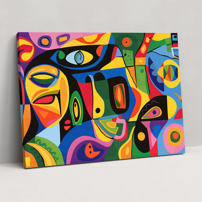 Pablo Picasso Style Canvas Print - Pablo Picasso, Abstract, Canvas Print, Colorful