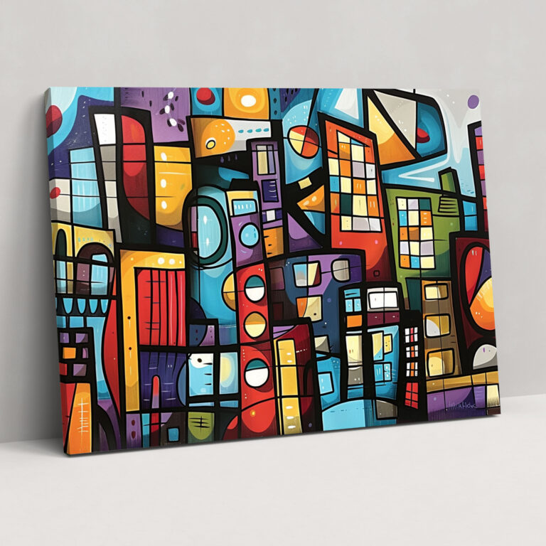 Pablo Picasso Style Wall Decoration - Pablo Picasso, Wall Decoration, Pablo Picasso Style, Cityscape
