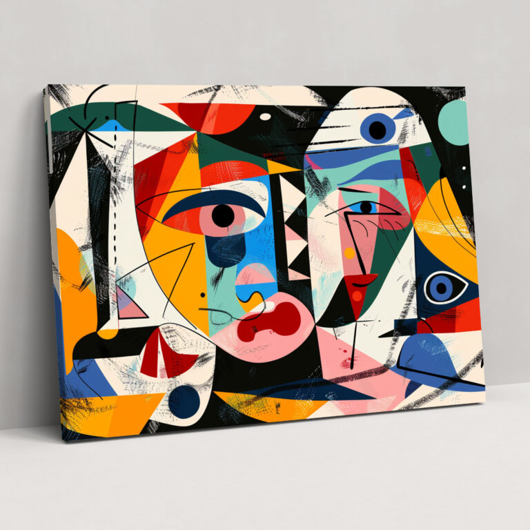 Colorful Pablo Picasso Canvas Print - Pablo Picasso, Canvas Print, Wall Decoration, Wall Art