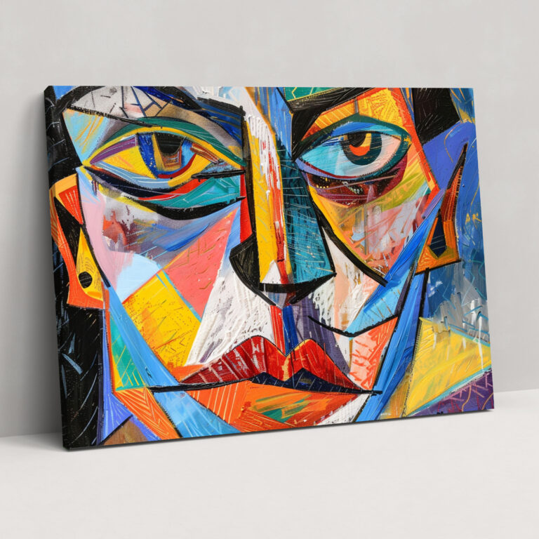 Abstract Portrait Pablo Picasso Canvas Print - Pablo Picasso, Wall Decoration, Wall Art, Canvas Wall Art