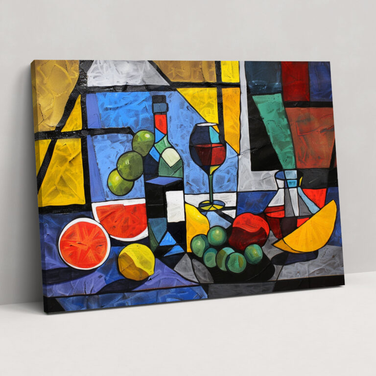 Bold Cubist Still Life Pablo Picasso Canvas Print - Pablo Picasso, Wall Art, Home Decoration, Canvas Print